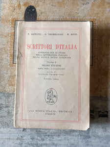 Scrittori d’Italia Vol. II Secoli XVI-XVIII | Sapegno N. , G. Trombatore. W. Binni