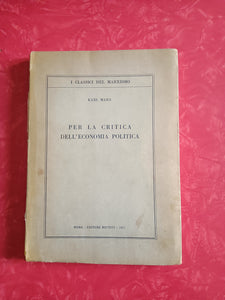 Per la critica dell’economia politica | Karl Marx