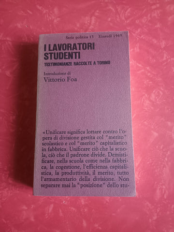 I lavoratori studenti | Aa.Vv - Einaudi