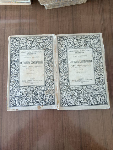 La filosofia contemporanea. Germania, Francia, Inghilterra, America, Italia 2 Voll. | Guido De Ruggiero - Laterza