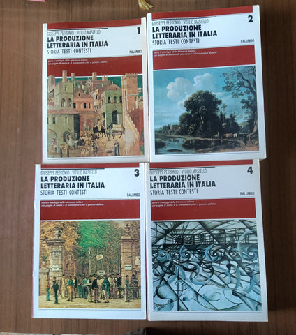 La produzione letteraria in Italia. Storia, testi, contesti 4 Voll. | Giuseppe Petronio; Vitilio Masiello